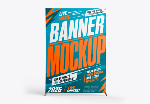 Roll Up Banner Display Mockup