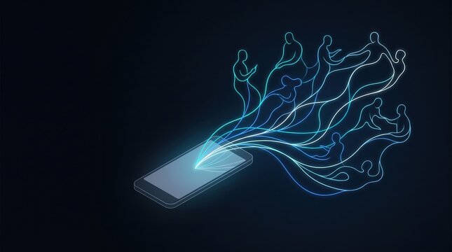 Smartphone connecting digital users