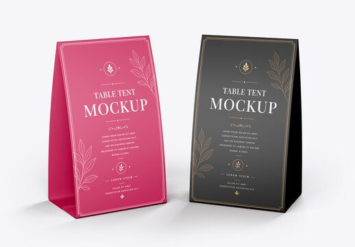 Table Tent Display Mockup