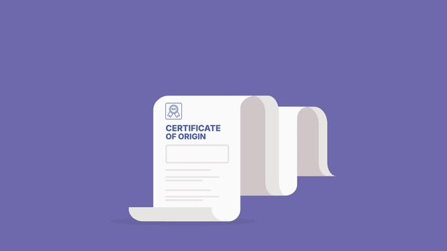 Certificate of Origin Trade Document
