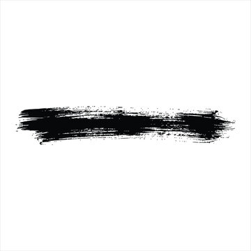 Black and White Mascara Brush Strokes and Grunge Paint Splashes Set for Abstract Ink Texture, Dirty Stains, Borders, 