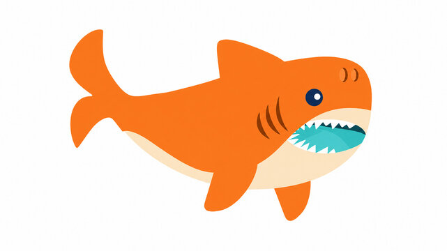 

Powerful shark swimming through deep blue ocean waters
