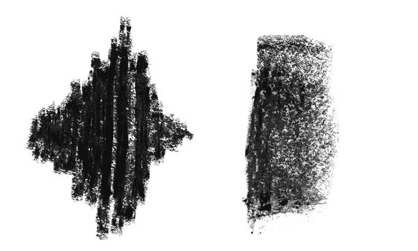 Two hand drawn charcoal pencil strokes and rough texture marks on a paper surface Background