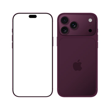Iphone 18 pro, 18 pro max set mockup. Back and front side of the phone. Mock-up screen iphone. High Quality. Official presentation. Editorial.