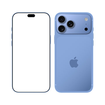 Iphone 18 pro, 18 pro max set mockup. Back and front side of the phone. Mock-up screen iphone. High Quality. Official presentation. Editorial.