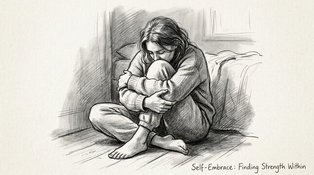 Sad woman sketch