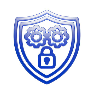 Blue 3 d isometric of web3 decentralized network with interconnected nodes isolated on a transparent background