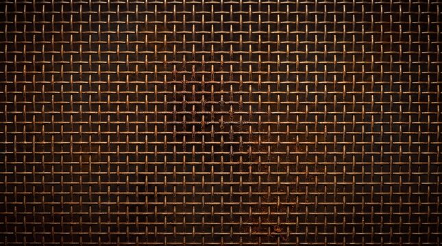 Rusty Wire Mesh Metal Grid Pattern Texture