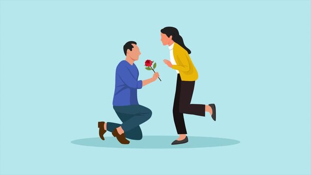Unexpected moment concept. Full length Icon animation illustration. High quality&nbsp;4k&nbsp;footage