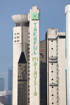 KUALA LUMPUR, MALAYSIA - MARCH 16, 2024: Takaful Malaysia building in Kuala Lumpur city. Takaful Malaysia is a takaful operator. Takaful is Islamic Sharia-compliant alternative to insurance.