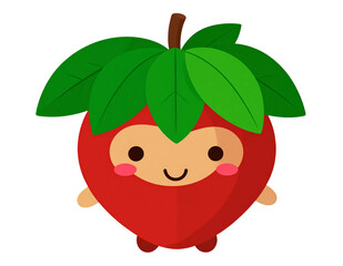 Cute kawaii strawberry character vector illustration isolated on black background © Chomillera