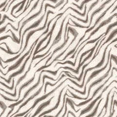 Seamless zebra print pattern, abstract animal skin texture in soft brown and cream tones, stylish organic wavy stripes for fashion textiles, wallpaper, and decorative backgrounds © Creativezone
