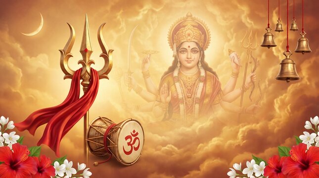 Godess Durga on Maha Navratri, Navadurga, Durga Puja, Sharad Navratri, Jyeshtha Shukla Ashtami/Masik Durga Ashtami, Mahanavami, Vijayadashami, Dussehra, Durga/Mahakali/Jagadamba, ... See ... See More