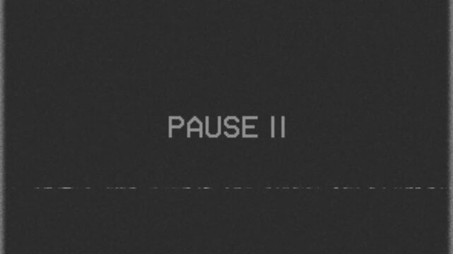 Old damaged vhs pause screen effect with analog noise