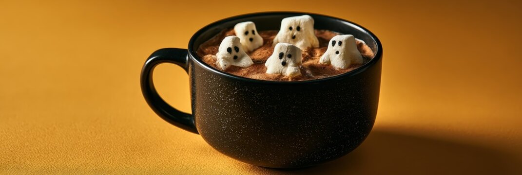 Halloween-themed Hot Chocolate in a Mug