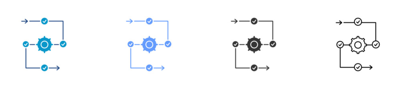 evolution icon set multiple style collection	
