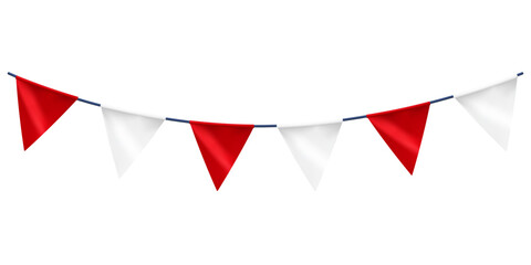 Obraz premium Curved Realistic Pennant Bunting Garland