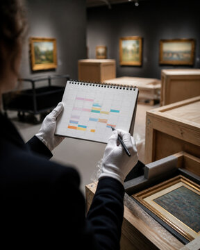 Museum Exhibition Installation Schedule for Gallery Opening Art Handling Curatorial Planning Collection Logistics and