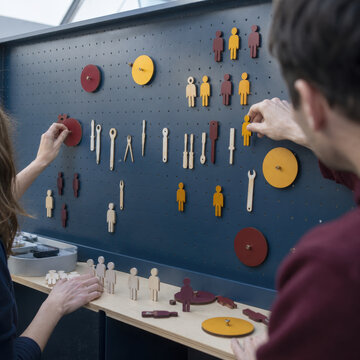 Pegboard Resource Allocation Workshop for Team Capacity Planning Equipment Organization Workflow Management and