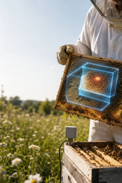 Bee Hive Health Scan for Smart Beekeeping Colony Monitoring Pollination Management Apiary Diagnostics and Sustainable