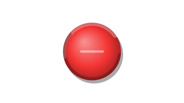 3D bevel circle button depth icon. Isolated transparent PNG UI icon overlay for Photoshop and video.