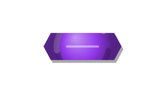 3D banner button depth CTA wide. Isolated transparent PNG UI icon overlay for Photoshop and video.