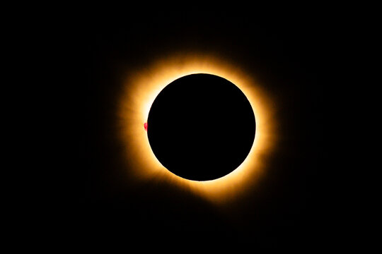 Different phases of the total solar eclipse that was seen in August 2026 in Asturias, a province of Spain