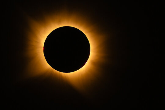 Different phases of the total solar eclipse that was seen in August 2026 in Asturias, a province of Spain