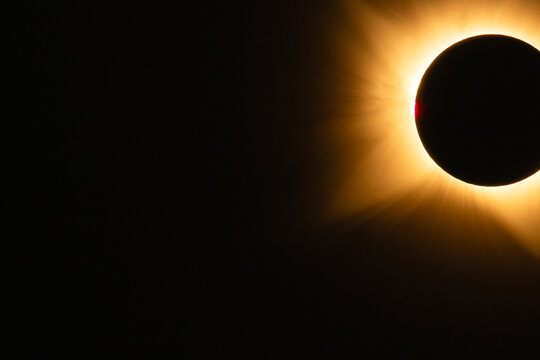 Different phases of the total solar eclipse that was seen in August 2026 in Asturias, a province of Spain