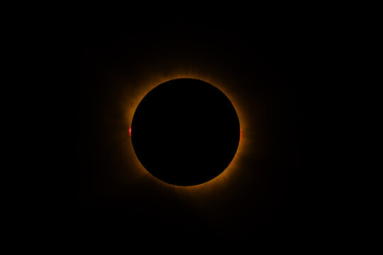Different phases of the total solar eclipse that was seen in August 2026 in Asturias, a province of Spain