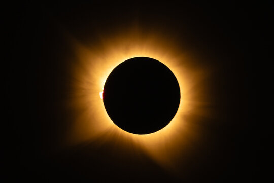 Different phases of the total solar eclipse that was seen in August 2026 in Asturias, a province of Spain
