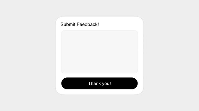 Submit Feedback Form Button Expansion UI Motion Graphic