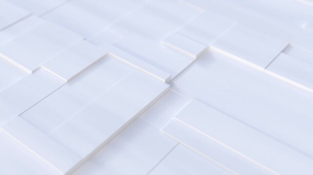 Minimalist abstract backgrounds with layers of white elements in a corporate style setting, seamless loop