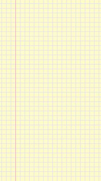 Animated Left Margin Notebook Grid Paper Reveal with Alpha Channel