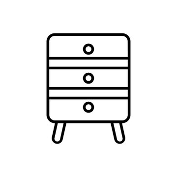 Vintage Chest of Drawers Furniture Icon