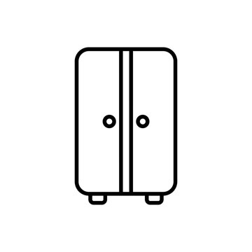 Two Door Wardrobe Furniture Icon for Home Storage