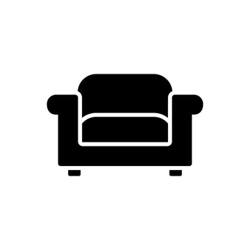 Single armchair comfortable lounge chair icon vector illustration