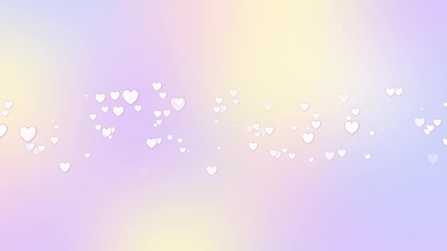 Vibrant Colorful Gradient Wallpaper With Heart Decoration Cute Video Background