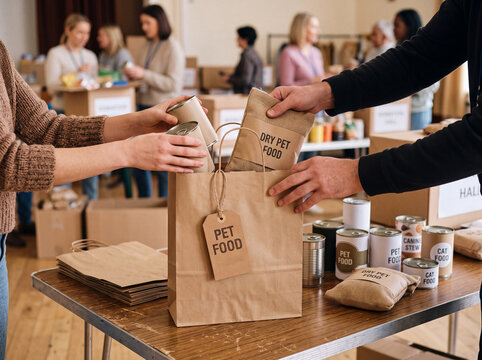 Pet food donation collection