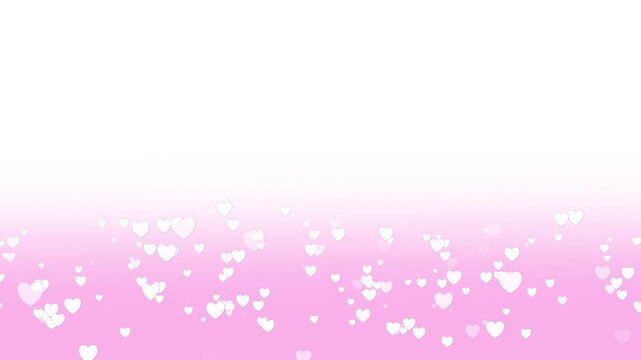 Vibrant Bright Pink Gradient Wallpaper With Heart Shape Decoration Cute Video Background