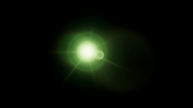 Realistic lens flare light effects on a dark background