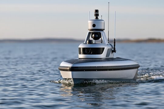 Autonomous surface vehicle navigating calm water for marine research