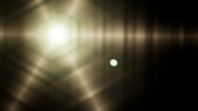 Realistic lens flare effect with intense digital light beams