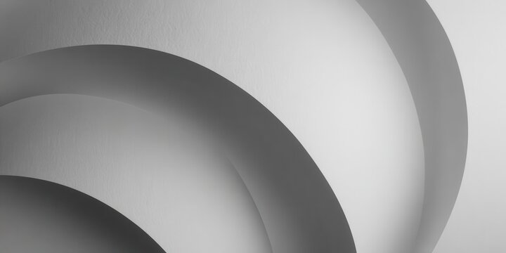 Abstract White Paper Layers with Curved Shadows Background
