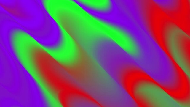 Psychedelic colorful liquid wave background animation vibrant neon green purple gradient fluid motion loop backdrop.