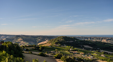 Fototapeta premium Marche. Spectacular landscape of the Marche hills.