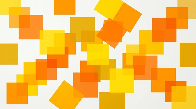 Geometric Abstract Background with Vibrant Orange and Yellow Overlapping Squares abstract background orange yellow geometric geometry square squares shape shapes modern minimal pattern design bright