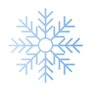 Christmas Snowflake Illustration in a Gradient Color.
