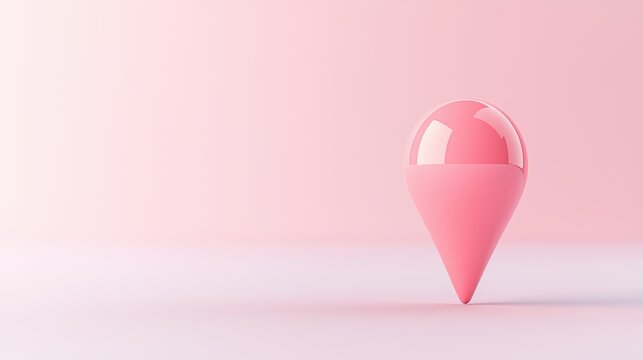Location Pin A vibrant location pin set against a soft gradient background, symbolizing precision and geographic pinpointing.