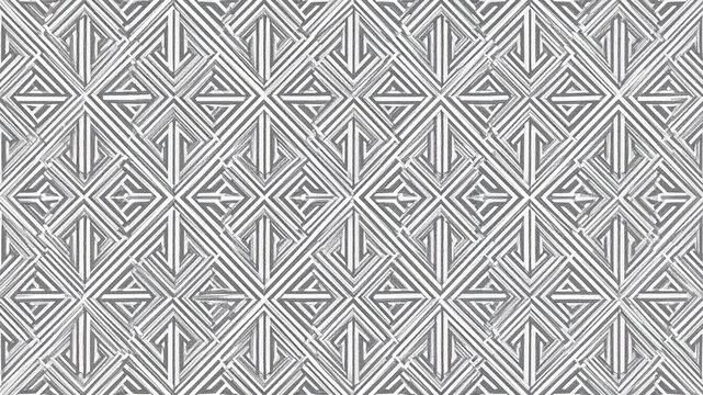 Geometric pattern in gray and white with repeating shapes and lines for background design